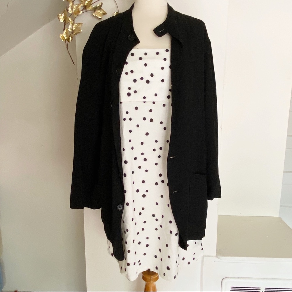 Empori Armani black trench blazer